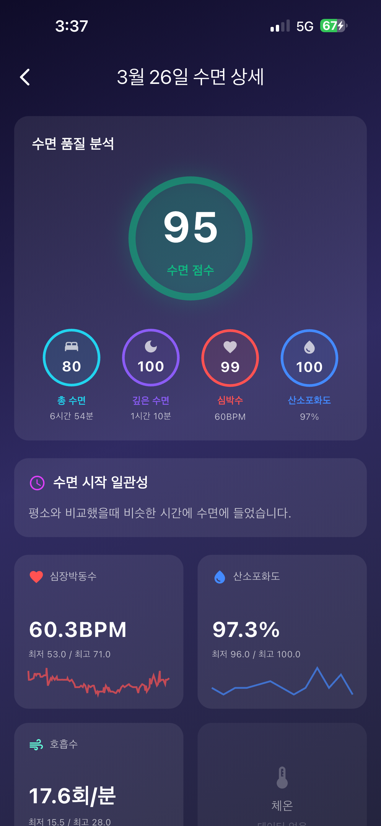 수면 상세 화면